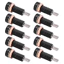 10pcs 4mm Banana Jack Socket Mount Binding Post Connector Adapter Panel Banana Jack Connector Panel for Electronic Instrument (Black)