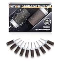 10Pcs 600 Grit Sanding Drums Sandpaper Sticks Set for Dremel Rotary Tool with 1/8" Shank, Rotary Tool Accessories Suitable for Metal Rust Removal/Jade Polishing/Stone Grinding (600 Grit)