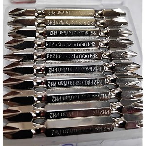 10pcs 65mm ph2 s2 alloy steel magnetic double head electric screwdriver bit set