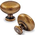 10pcs Antique Brass Cabinet Knobs Pull Solid Zinc Kitchen Drawer Handles