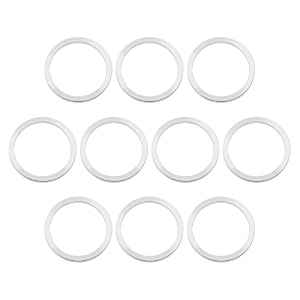 10pcs bicycle chainring bolt spacers washer aluminum alloy double ring to single gasket for bike headset chainwheel chainring 1mm thickness 10mm inner diameter