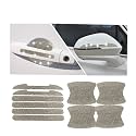 10PCS Bling Car Door Handle Reflective Trim Decals Stickers,Universal Rhinestone Door Side Rear View Mirror Scratch Resistant Protector Cover Car Accessories White
