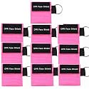 10pcs CPR Face Shield Mask Keychain Keying Emergency Kit CPR Face Shields Pocket Mask for First Aid or CPR Training