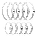 10PCS CV Boot Clamps Kit,Stainless Steel CV Axle Boot Clamp Tool,Adjustable CV Boot Banding Tool for Car Accessories Replacement