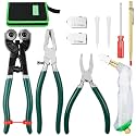10Pcs Heavy Duty Glass Cutters Tools Kit, Wheeled Glass Tile Nippers Glass Running Breaking Pliers, Breaker Grozer Pliers with Curved Jaws, for Stained Glass, Mosaics, Fusing, Breaking