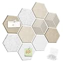 10PCS Hexagon Felt Bulletin Cork Tiles, Bulletin Board for Walls Decor
