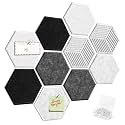 10PCS Hexagon Felt Bulletin Cork Tiles, Bulletin Board for Walls Decor