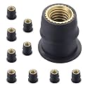 10Pcs M6 Well Nuts Fairing Fasteners Windshield Motorcycle Accessories Screws Universal for Motorcycle Canoe, Boat, Kayak. (M6)