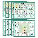 10Pcs Nonverbal Communication Board Waterproof Aphasia Patient Communication Tools Durable Non Verbal Communication Device Cards for Nonverbal Adults, Kids