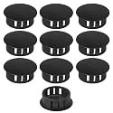 25mm Plastic Hole Plugs - Masendelk Snap-in End Caps - Black - 10pcs