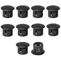 8mm Plastic Hole Plugs - Masendelk Snap-in End Caps - Black - 10pcs