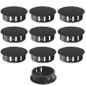32mm Plastic Hole Plugs - Masendelk Snap-in End Caps - Black - 10pcs