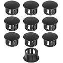14mm Plastic Hole Plugs - Masendelk Snap-in End Caps - Black - 10pcs