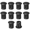 5mm Plastic Hole Plugs - Masendelk Snap-in End Caps - Black - 10pcs