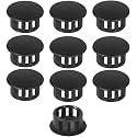 18mm Plastic Hole Plugs - Masendelk Snap-in End Caps - Black - 10pcs