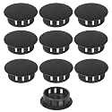 28mm Plastic Hole Plugs - Masendelk Snap-in End Caps - Black - 10pcs