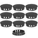 60mm Plastic Hole Plugs - Masendelk Snap-in End Caps - Black - 10pcs