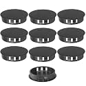 50mm Plastic Hole Plugs - Masendelk Snap-in End Caps - Black - 10pcs