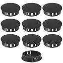 45mm Plastic Hole Plugs - Masendelk Snap-in End Caps - Black - 10pcs