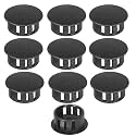 19mm Plastic Hole Plugs - Masendelk Snap-in End Caps - Black - 10pcs