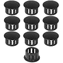 15mm Plastic Hole Plugs - Masendelk Snap-in End Caps - Black - 10pcs