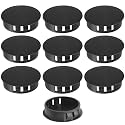 38mm Plastic Hole Plugs - Masendelk Snap-in End Caps - Black - 10pcs