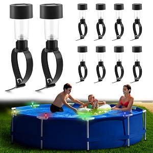 10pcs solar pool lights for framed above ground pools aterproof swimming pool accessories lights outdoor yard garden pools decoration night lightcolorcolorful
