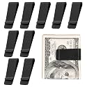 Philbinden 10Pcs Stainless Steel Money Clip Silver Slim Cash Clip for Men, Metal Money Clips Minimalist Pocket Cash Wallet