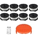 10Pcs Weed Eater String Compatible with Black+Decker, AF-100 0.065"