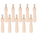 10Pcs Wooden Felting Needle Handles: Comfortable Grip Punch Needle Holder for DIY Wool Felting and Craft Projects, Easy to Install Replacement Tool