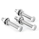(10Set) 1/4-20 x 1/2" Complete Set Hex Head Screw Bolts,Nuts,Fender Flat washers,Split Lock Washers,Fully Threaded, Stainless Steel 18-8（304）, Bright Finish.
