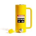 20T 6Inch Stroke Porta Power Single Acting Lifting Cylinder for Shipbuilding, Machinery and Industry,Automatically Retract Split Hydraulic Cylinders Tools, Yellow