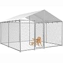 10x10 FT Large Outdoor Dog Kennel Outside, Heavy Duty Dog Enclosure