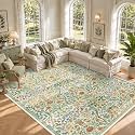 10x14 Large Floral Area Rug Soft Living Room Rug Indoor Carpet