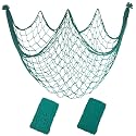 10x5 Feet Decorative Fishing Net for Party, 2 Pack Aqua Fish Nets Decor
