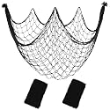 10x5 Feet Decorative Fishing Net for Party, 2 Pack Black Fish Nets Decor