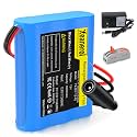 11.1V- 12V 4500mAh Rechargeable Li-ion Battery Pack with Charger, Bare Leads Wire Replacement Lithium Battery Compatible with 12 Volt Devices RC Car, Boat, Robot, DIY, LED Light Strip, CCTV Camera