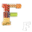 11" Acrylic Letter Charcuterie Tray,Fillable Alphabet &amp; Number Box(Letter F)