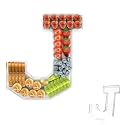 11" Acrylic Letter Charcuterie Tray,Fillable Alphabet & Number Box(Letter J)