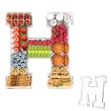 11" Acrylic Letter Charcuterie Tray,Fillable Alphabet &amp; Number Box(Letter H)