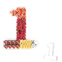 11" Acrylic Number Charcuterie Tray, Fillable Number Charcuterie Box for food, Reusable Serving Cake Candy Dish Display Tray for Birthday Anniversary Party Decoration (Square Number 1)