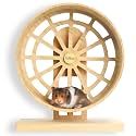 11" Large Silent Wooden Hamster Wheel - Bamboo Exercise Wheel