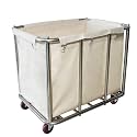 11.35 Bushel Large Commercial Rolling Laundry Cart with 4 Inch Wheels