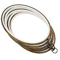 11'' Oval Embroidery Hoop for Cross Stitch,guofa 5PCS 29cm Imitated Wood Embroidery Hoops for Hanging Arts Decoration