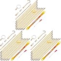 11' Fiberglass Running Electrical Wire Cable Pulling Fish Tape Kit with 5 Different Attachments and Fish Tape Tool in a Carrying Case (Pack of 3)