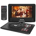 11.5" Portable DVD Player with 9.5" Swivel Screen, 5-Hours Rechargeable Battery,Car DVD Player,Support CD/DVD/SD Card/USB,Regions Free,Dual Speakers, Black…