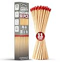 11-Inch Extra Long Wooden Safety Matches, 50 Count, Strike On Box