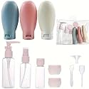 11 Pcs Travel Bottle Kit for Toiletries, Leak Proof Travel Size Bottles, Travel Containers with Bag Refillable, Empty Travel Bottles Set for Lotion Shampoo Conditioner Liquid, BPA Free
