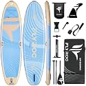 11'6/11’x35 Extra Wide Inflatable Paddle Board, 450/430lb Capacity Stand Up Paddle Board for Adults (x3), Stable Inflatable SUP, All Skill Levels, 3/5 Handles, 100L Backpack, 3PCS Paddle, 5L Dry Bag