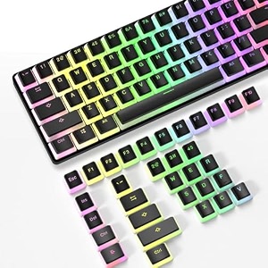 104 key custom us layout double shot oem profile abs keycap set-coffee mix